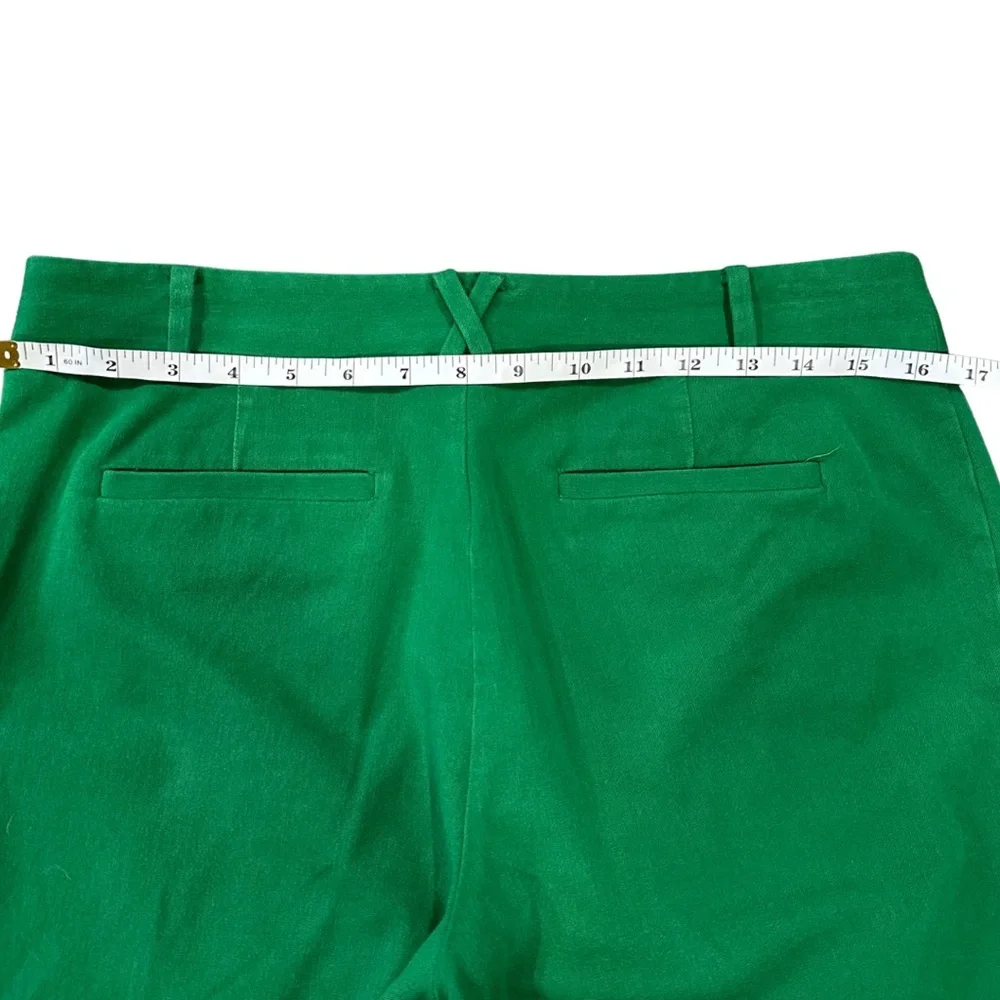 Anthropologie The Essential Crop Flare Pants Size 6 Green - Picture 6 of 10